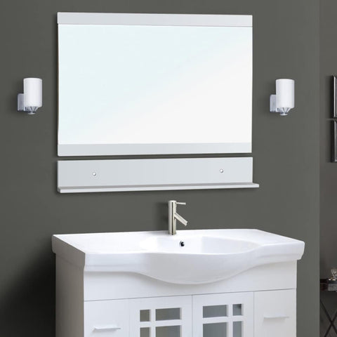 Oakestry Solid Wood Frame Rectangular Mirror Decorative Wall Mirror Large Vanity Dressing Mirror Modern Farmhouse Wooden Frame for Bedroom Living Room Bathroom Entryway Home Decor