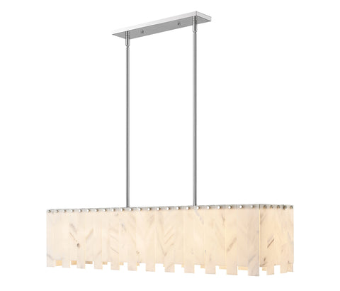 Oakestry 7 Light Linear Chandelier Modern Pendant Chandelier Lighting Fixture Polished Finish Elegant Ceiling Light for Kitchen Island Dining Room Adjustable Hanging Lamp
