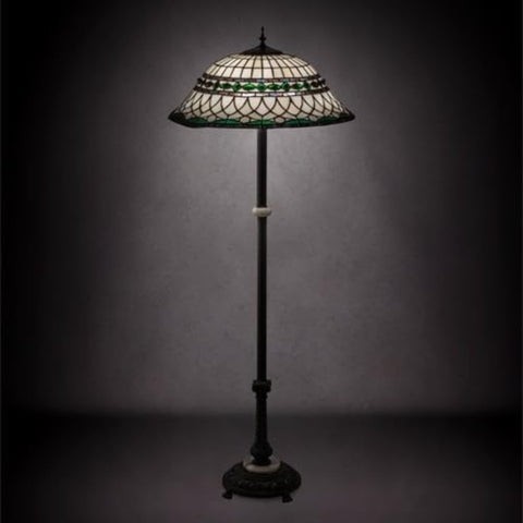 Oakestry 62 Inch Tiffany Roman Floor Lamp Stained Glass Standing Light Vintage Decorative Accent Fixture for Living Room Bedroom Reading Nook Home Decor