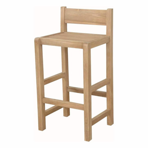 Oakestry Sedona Patio Wooden Bar Chair Solid Wood Outdoor Bar Stool, Weather-Resistant Finish, Comfortable High Seating for Patio, Garden, Deck, Balcony & Outdoor Bar Areas