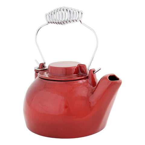 Oakestry 2.5 Quart Red Cast Iron Humidifying Woodstove Kettle Stove Accessory Indoor Outdoor Rustic Home