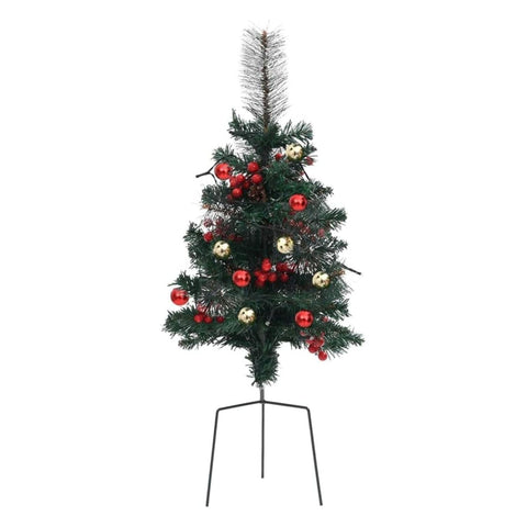 vidaXL Artificial Pathway Pre-lit Christmas Tree 2 pcs 29.9 in. PVC