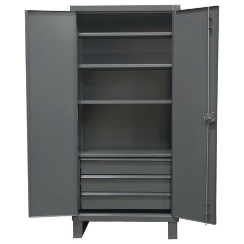 Oakestry Industrial Steel Organization Cabinet Robust Versatile Extra Heavy Duty recessed Door Drawer Ready Secure Closure Service Bay Utility