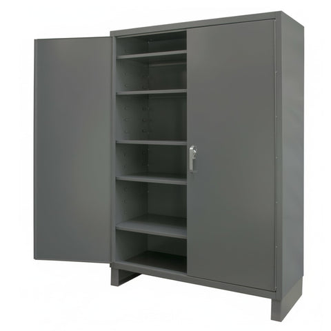 Oakestry Industrial Steel Locker Cabinet Durable Professional Heavy Duty Flush Door Locking Hardware Workshop Garage Warehouse