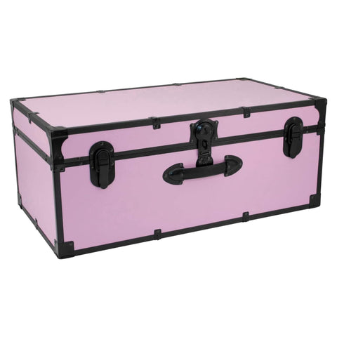 Oakestry Orchid Lockable Storage Trunk Heavy Duty Metal Chest Portable Secure Organizer With Reinforced Corners