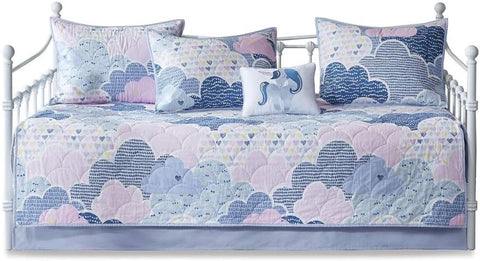 6 Pc Cloud Printed Bedcover Twin Size Kids Sheets