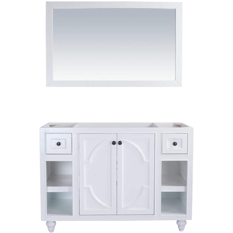 Oakestry Odyssey Contemporary Bathroom Vanity Cabinet with Soft-Close Doors & Dovetail Drawers, Solid Oak Wood, Classic White (Sink Not Included)