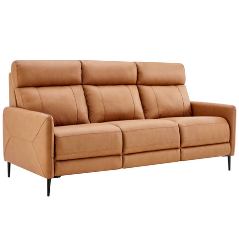 Oakestry Luxury Inspired Huxley Leather Sofa Comfortable Indoor Sofa for Living Room Apartment Lounge Reception Area Premium Daily Styling