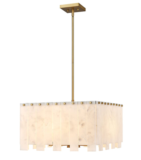 Oakestry 20-Light Chandelier Polished Nickel Industrial Glass Pendant Modern Linear Ceiling Light for Dining Room Foyer Kitchen Living Room
