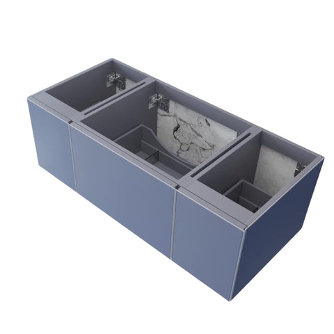 Oakestry Designer Forty Eight Inch Cloud White Freestanding Vanity Base Featuring Soft Glide Interior Drawer