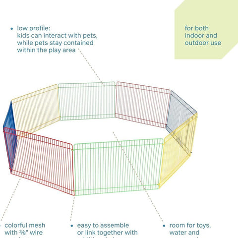 Pet Playpen Indoor Outdoor Pet Exercise Kennel