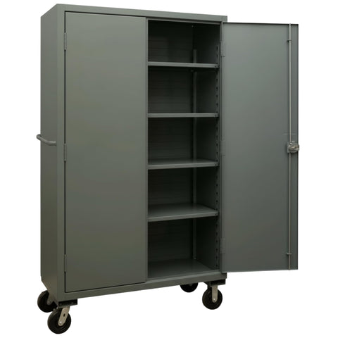 Oakestry Industrial Steel Organization Cabinet Rugged Reliable Mobile recessed Door Rolling Lockable Handle Maintenance Shop Facility
