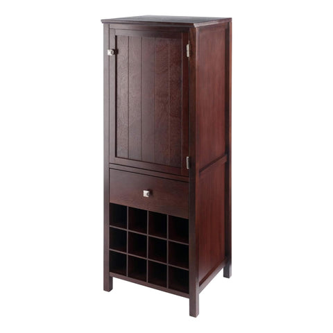 Oakestry Wood Brooke Jelly Open Cupboard Walnut Classic Wooden Storage Cabinet with Shelves for Kitchen Dining Room Pantry and Living Room Organizer