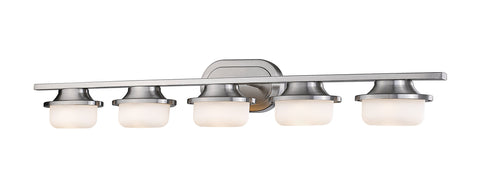 Oakestry Optum Brushed Nickel 5 Light Vanity Premium Quality Durable Lightweight Multipurpose Modern Design Everyday use