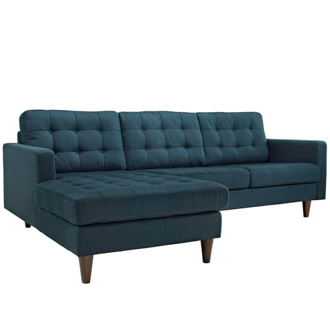 Oakestry Luxury Inspired Empress Left-Facing Upholstered Sectional Sofa Comfortable Indoor Sectional Sofa for Living Room Apartment Lounge Reception Area Premium Everyday Styling