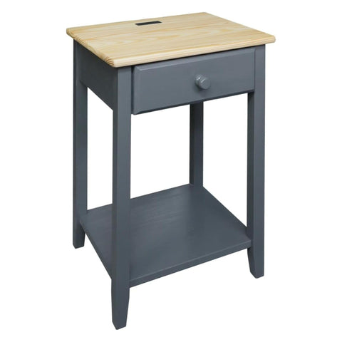 Night Owl Nightstand with USB Port - Natural Gray