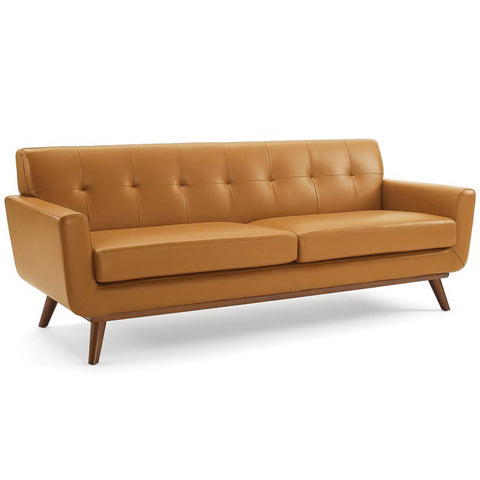 Oakestry Luxury Inspired Engage Top-Grain Leather Living Room Lounge Sofa Comfortable Indoor Sofa for Living Room Apartment Lounge Reception Area Premium Daily Styling