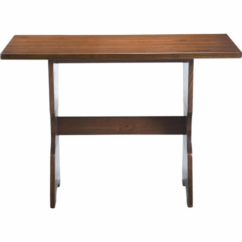 Oakestry Colby Backless 3-Piece Corner Nook Dining Set with Walnut Finish, Hidden Storage, Space-Saving Pine Kitchen Breakfast Nook