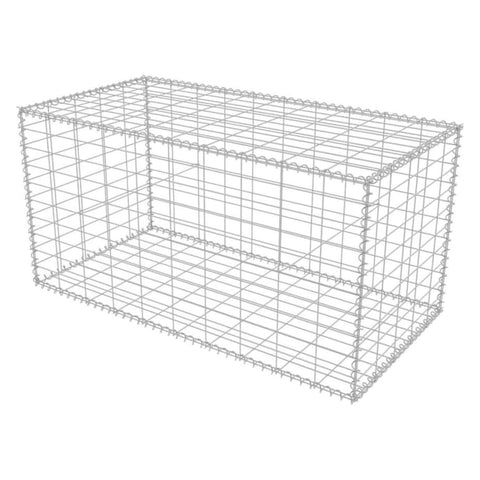 vidaXL Gabion Basket Galvanised Steel 39.4Inchx19.7Inchx19.7Inch
