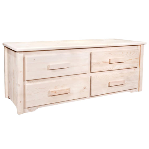 Homestead Collection 4 Drawer Sitting Chest, Clear Lacquer Finish