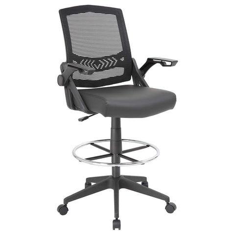 Boss Mesh Drafting Stool w/ Flip Arms