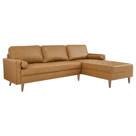 Oakestry Luxury Inspired Valour 98Inch Leather Sectional Sofa Comfortable Indoor Sectional Sofa for Living Room Apartment Lounge Reception Area Premium Daily Styling