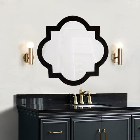 Oakestry Wood Framed Accent Wall Mirror Decorative Vanity Mirror Wall Mounted Modern Rustic Design for Bathroom Bedroom Living Room Durable Wooden Frame Clear Reflection Easy Installation