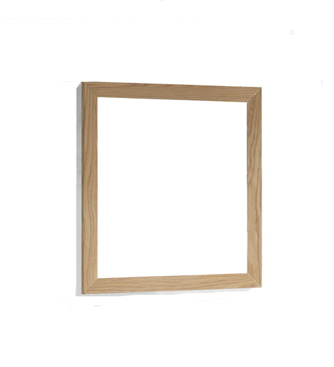 Oakestry Thirty Inch California White Oak Fully Framed Wall Mirror, Elegant Modern Finish for Home Décor