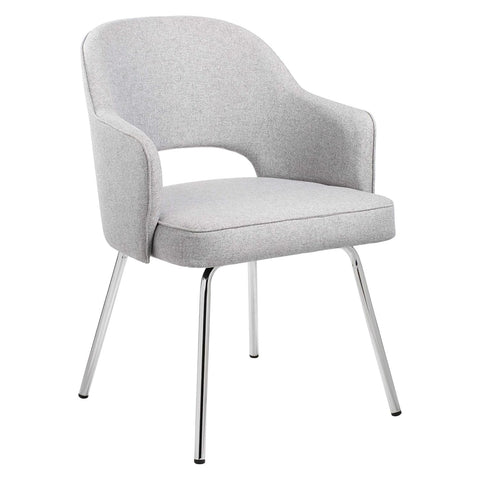Grey Linen Guest Chair