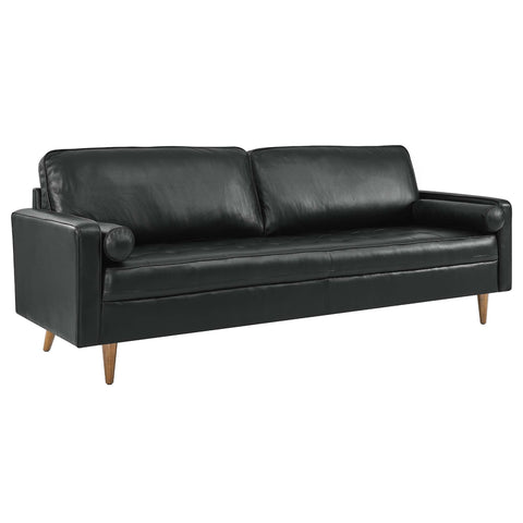 Oakestry Luxury Inspired Valour 88Inch Leather Sofa Comfortable Indoor Sofa for Living Room Apartment Lounge Reception Area Premium Everyday Styling