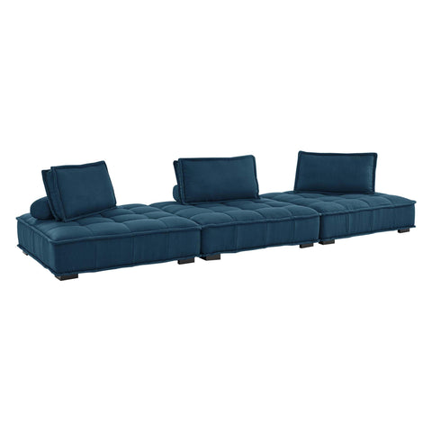 Oakestry Luxury Inspired Saunter Tufted Fabric Fabric 3-Piece Sofa Comfortable Indoor Sofa for Living Room Apartment Lounge Reception Area Premium Everyday Styling