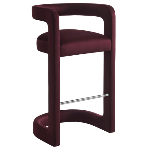 Oakestry Premium Winslow Performance Velvet Bar Stool Blending Decorative Functionality Timeless Styling and Premium Presentation for Contemporary and Transitional Interiors