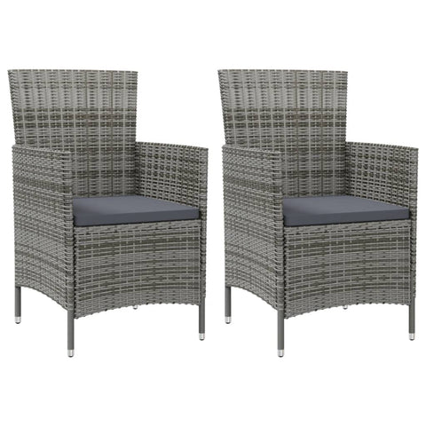 Oakestry Garden Chair Set of 2 Grey – Outdoor Patio Seating, Weather Resistant Furniture