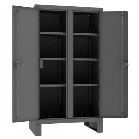Oakestry Industrial Metal Storage Cabinet Heavy Duty Commercial Grade Flush Locking Doors Gray