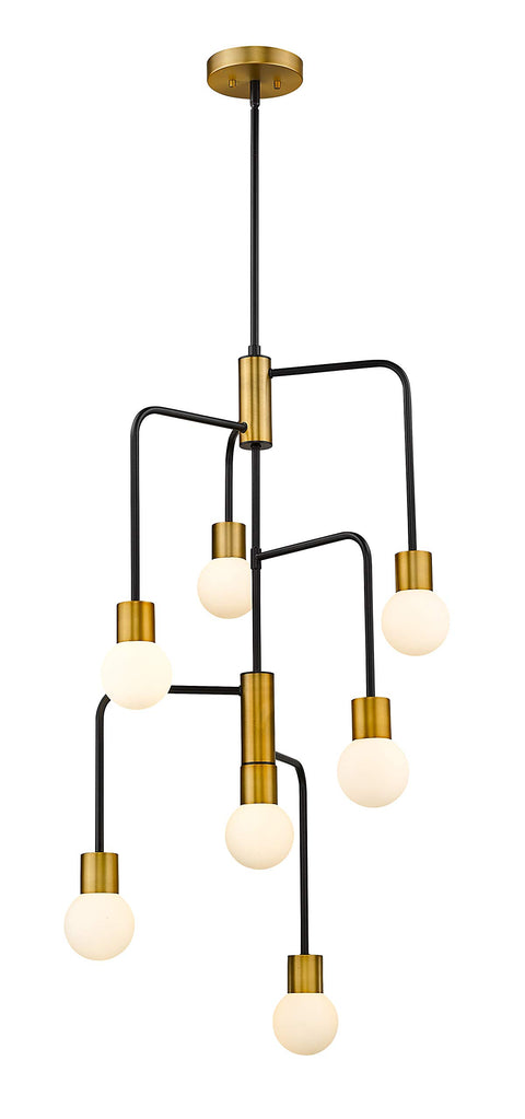 Oakestry 8-Light Chandelier Golden Bronze Sphere Design Crystal Accent Modern Ceiling Light for Dining Room Foyer Living Room Kitchen
