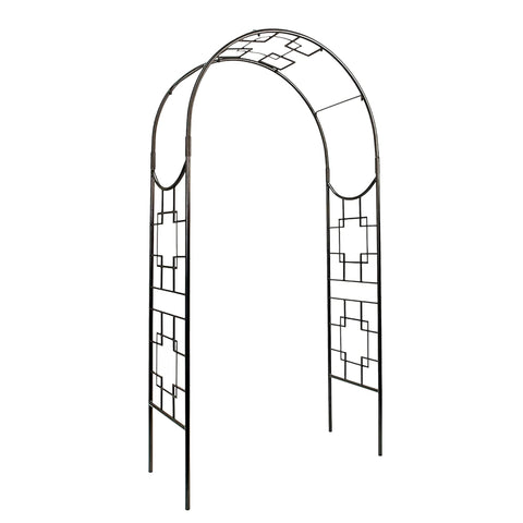 Oakestry Square On Squares Arbor Garden Arch Modern Outdoor Entryway Trellis Landscape Structure Geometric Yard Pathway Accent