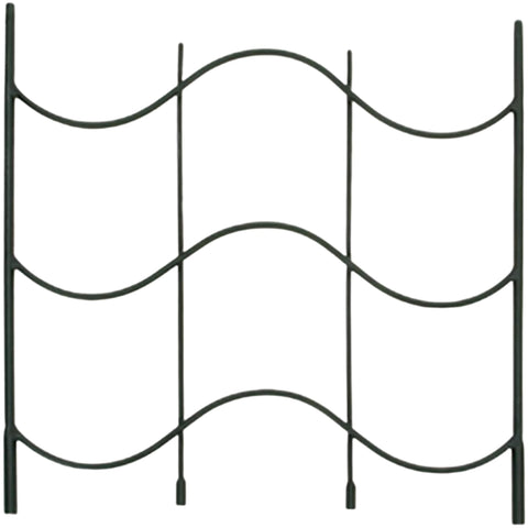 Waves Garden Trellis Extension, 24 Inch Height Add-On for Curved Wrought Iron Plant Trellis, Black Powder Coated