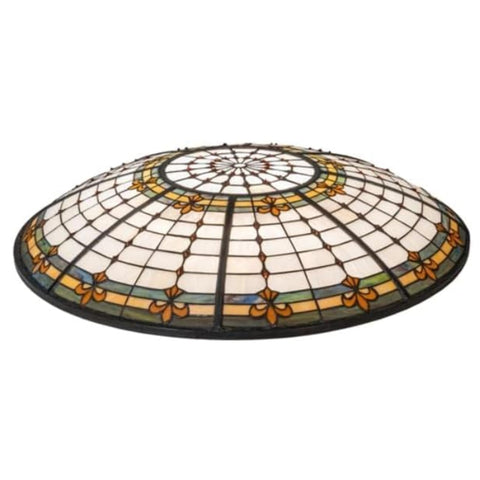 Oakestry Tiffany Lighting 81545 FleurDeLite Shade Lamp Multicolored Tiffany Style Lighting Fixture Stained Glass Decorative Indoor Lamp Vintage Classic Home Lighting Living R