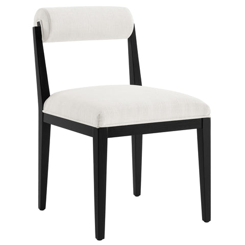 Oakestry Kai Contemporary Fabric Dining Chair Upholstered Accent Seating Padded Modern Side Chair for Kitchen Dining Room Living Area Apartment Indoor Furniture