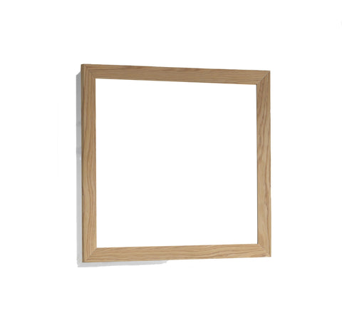 Oakestry Thirty Inch Fully Framed White Mirror, Modern Luxury Wall-Mounted Home Décor with Sleek Elegant Finish