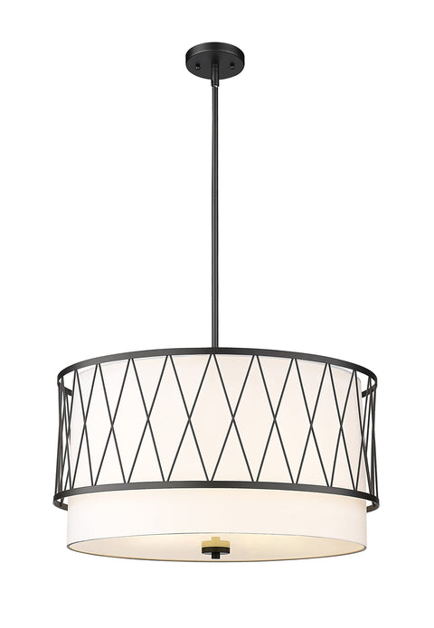 Oakestry Dalton 4 Light Pendant Matte Black Modern Ceiling Lighting Fixture Adjustable Hanging Chandelier for Kitchen Island Dining Room Living Space Industrial Contemporary Indoor Lighting