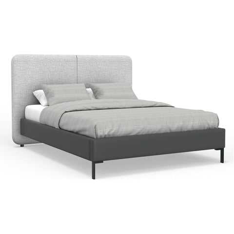 Alpine Furniture Walden Upholstered Queen Platform Bed Gray