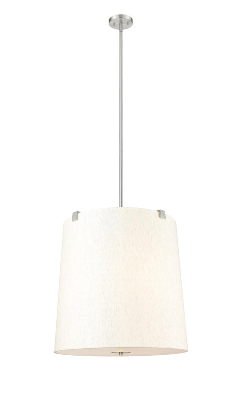 Oakestry Weston Brushed Nickel 6 Light Pendant Modern Ceiling Lighting Fixture Adjustable Hanging Chandelier for Kitchen Island Dining Room Living Room Contemporary Indoor Illumination