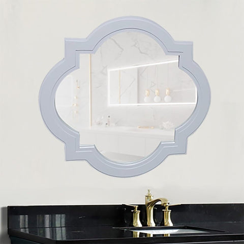 Oakestry Wood Framed Designer Mirror Wall Mounted Decorative Vanity Mirror Modern Elegant Design for Bathroom Bedroom Living Room Durable Wooden Frame Clear Reflection Easy Installation