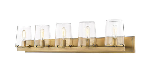 Oakestry Callista Rubbed Brass 5 Light Vanity Premium Quality Durable Lightweight Multipurpose Modern Design Everyday use