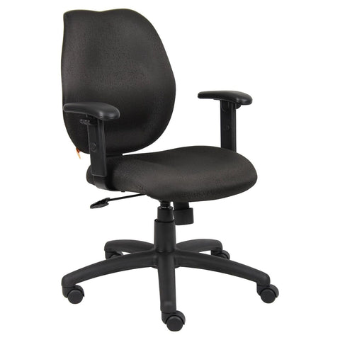 Boss Black Task Chair W/ Adjustable Arms