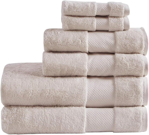 100 Cotton 6pcs Bath Towel Set Blush