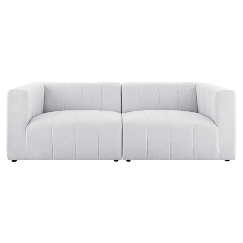 Oakestry Luxury Inspired Bartlett Upholstered Fabric 2-Piece Loveseat Comfortable Indoor Loveseat for Living Room Apartment Lounge Reception Area Premium Everyday Styling