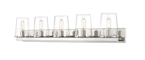 Oakestry Callista Polished Nickel 5 Light Vanity Premium Quality Durable Lightweight Multipurpose Modern Design Everyday use