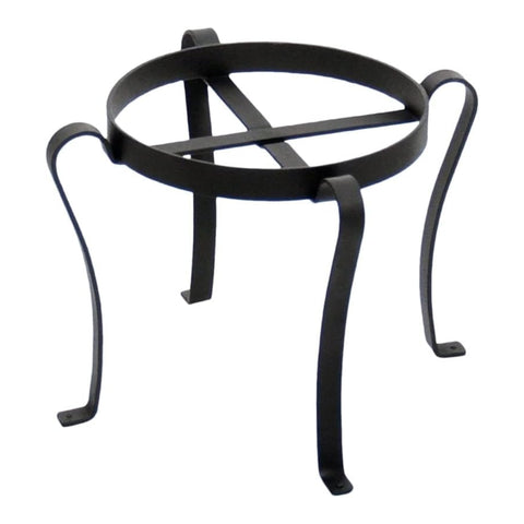 Oakestry Patio Flowerpot Stand 12-Inch Black Metal Plant Holder Indoor Outdoor Planter Riser for Garden Balcony Deck Floor Display Heavy Duty Stable Base Decorative Compact Home Patio Use